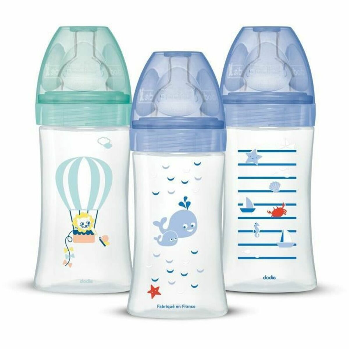 Set of baby’s bottles Dodie 3 uds (270 ml)