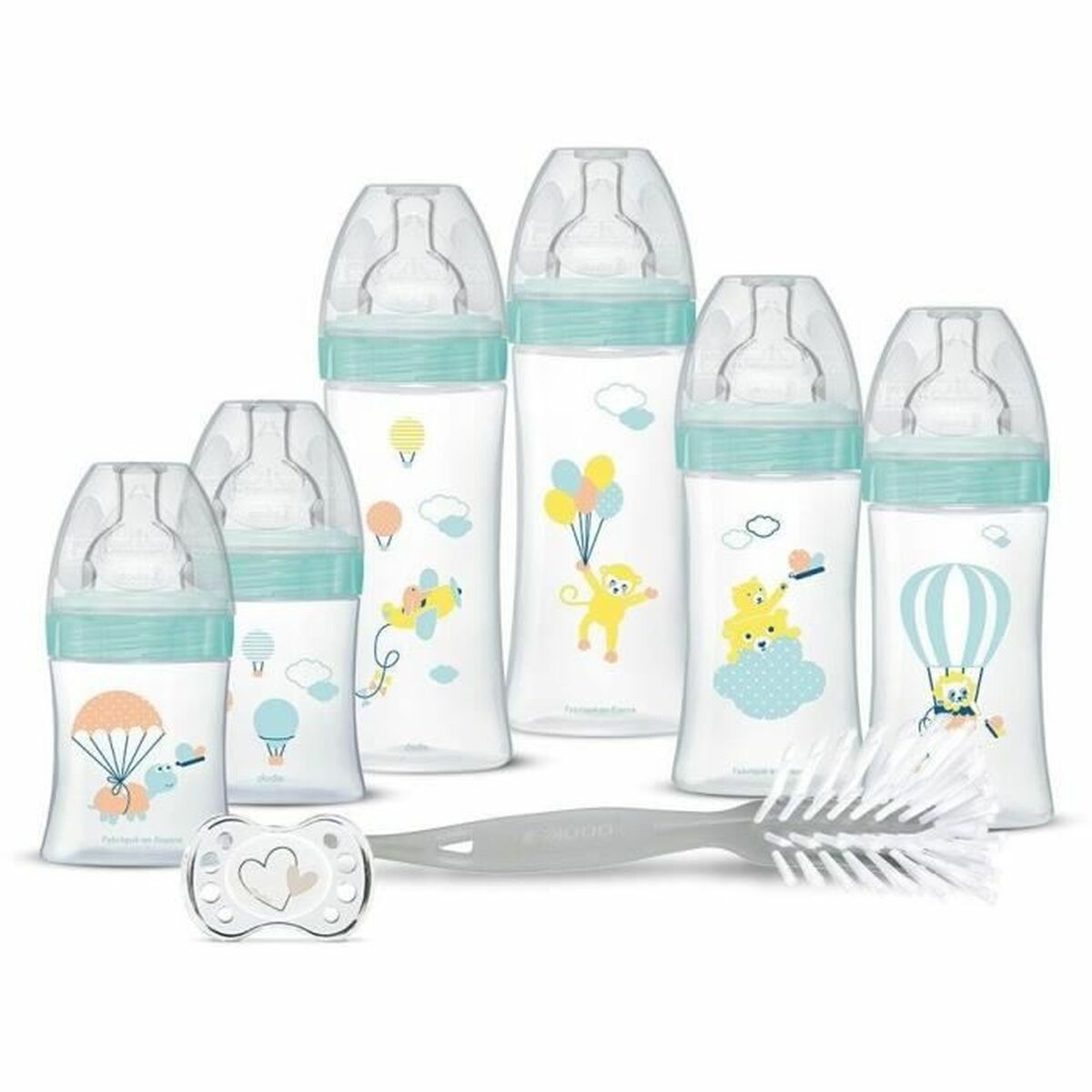 Set of baby’s bottles Dodie Blue 8 Pieces Set of baby’s bottles Dodie Blue 8 Pieces