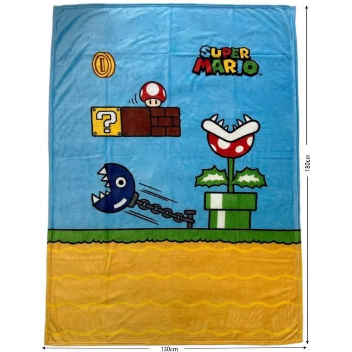 Blanket Mario Bros 24 x 14 x 26 cm Black animals