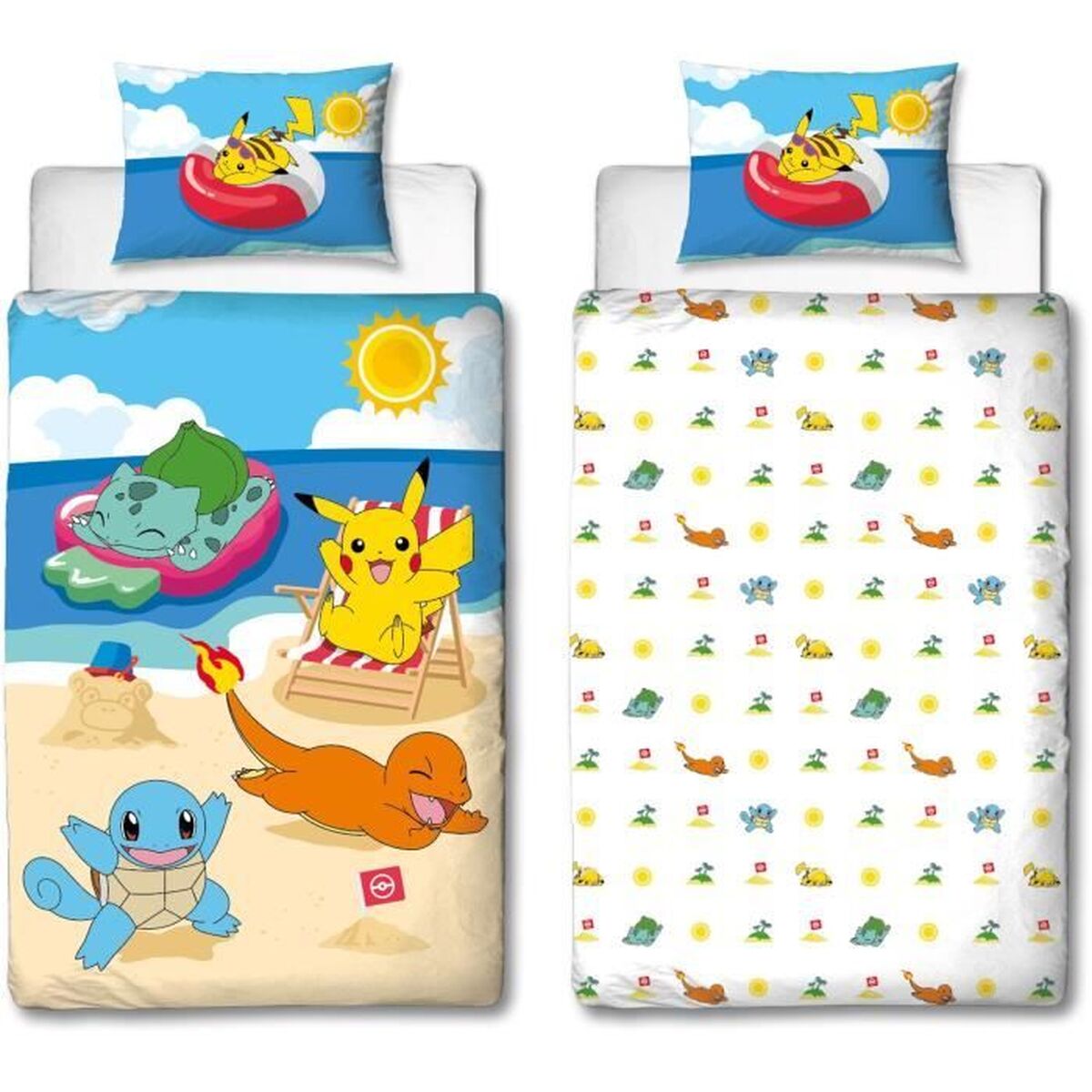Duvet cover set Pokmon Multicolour Double 2 Pieces