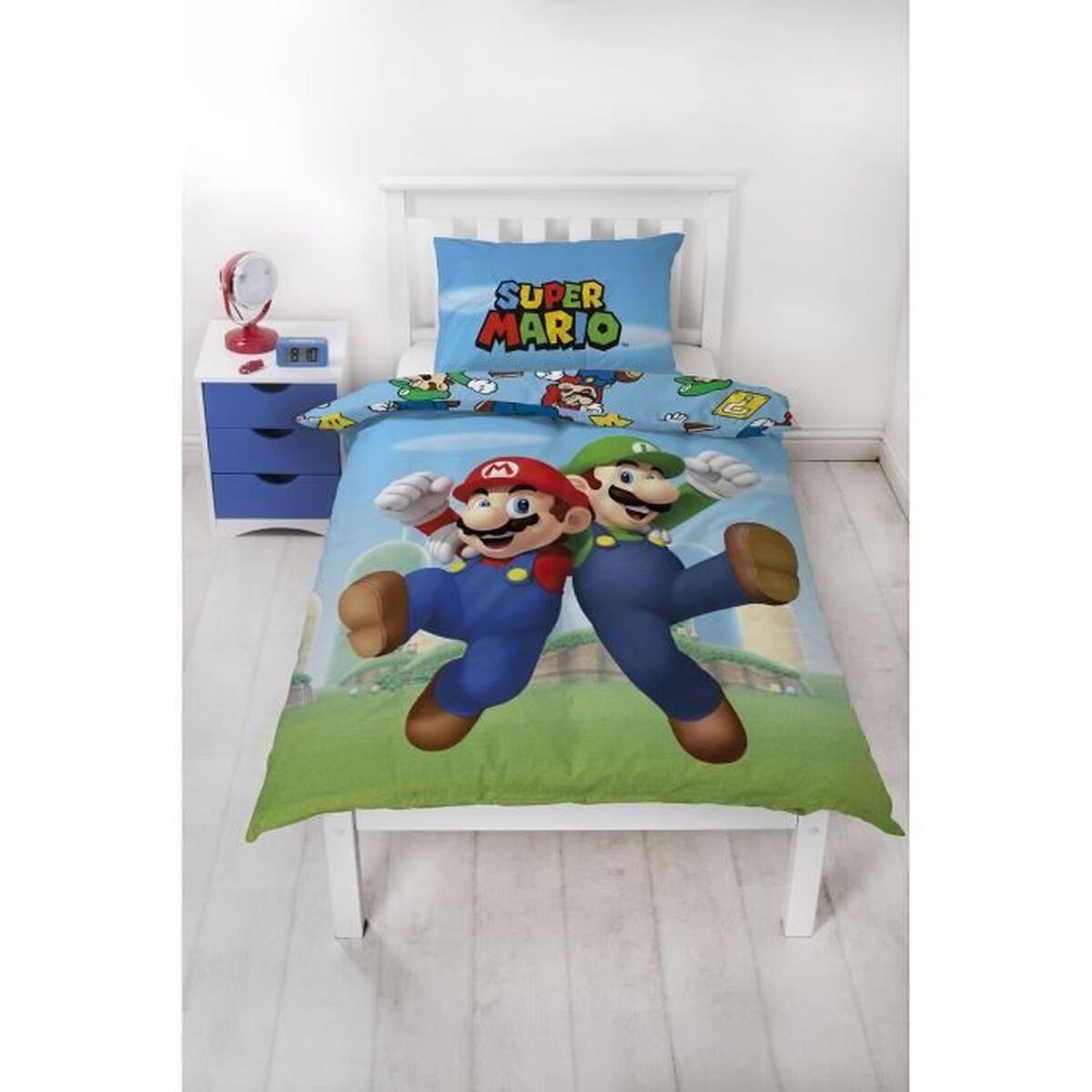 Duvet cover set Mario Bros Multicolour Double 2 Pieces