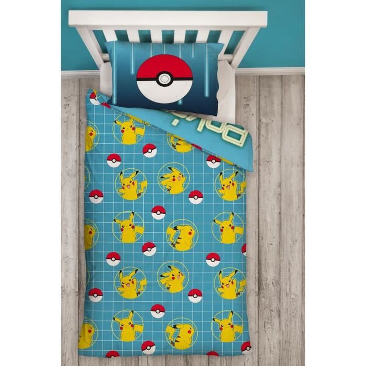 Duvet cover set Pokmon Yellow Double 2 Pieces