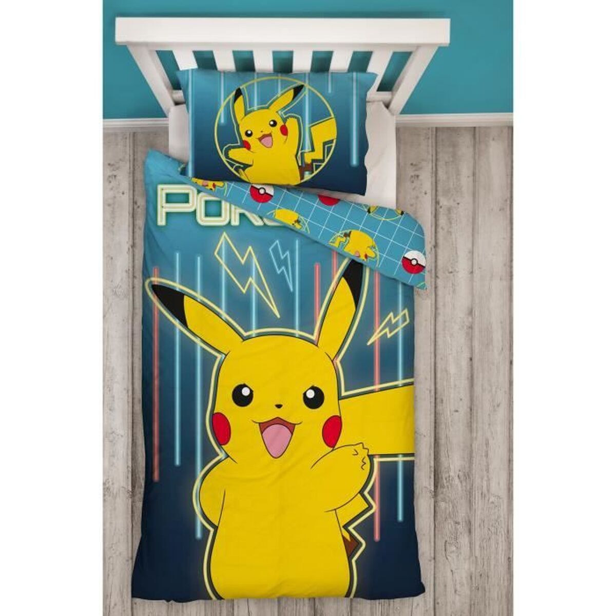 Duvet cover set Pokmon Yellow Double 2 Pieces