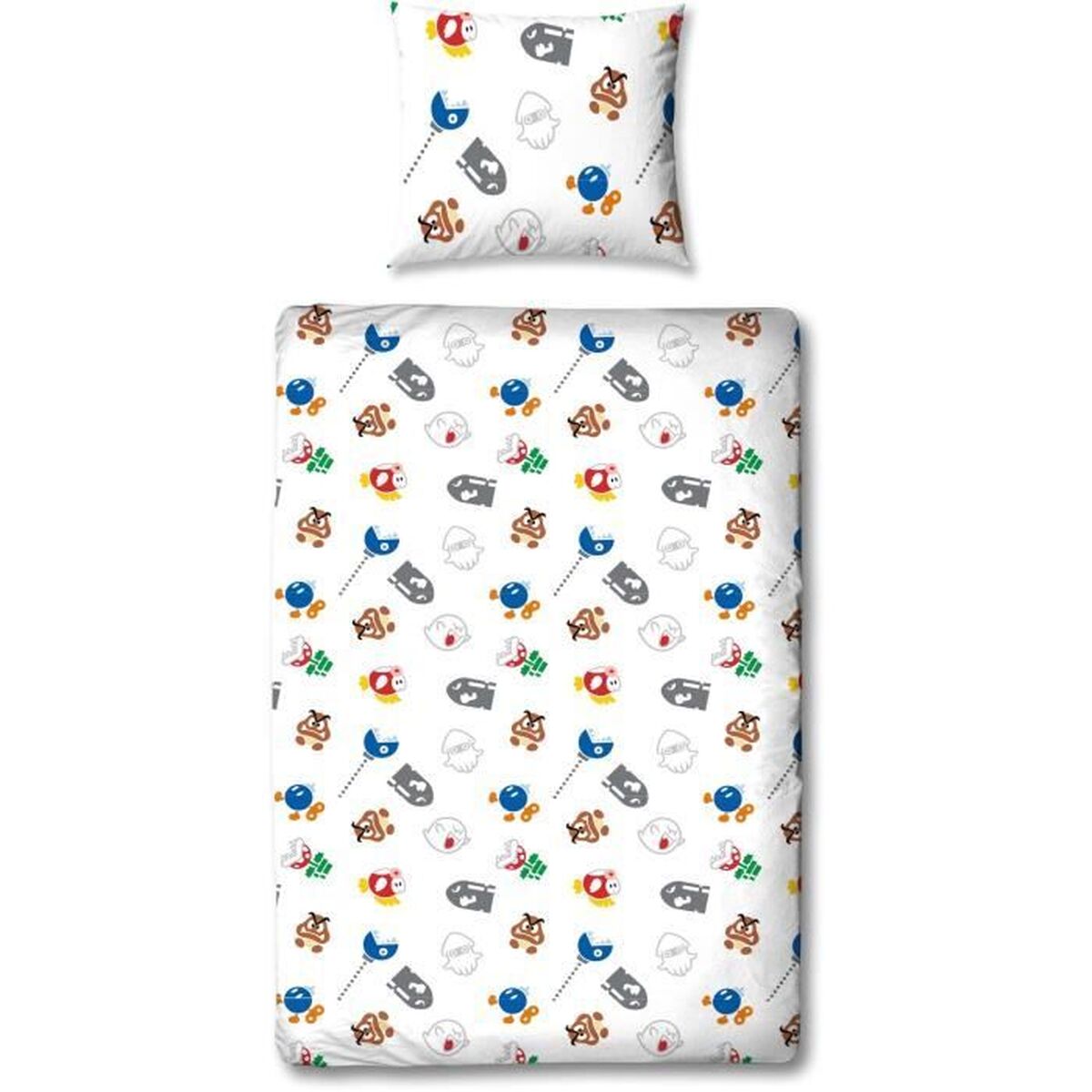 Duvet cover set Mario Bros Multicolour Double 2 Pieces