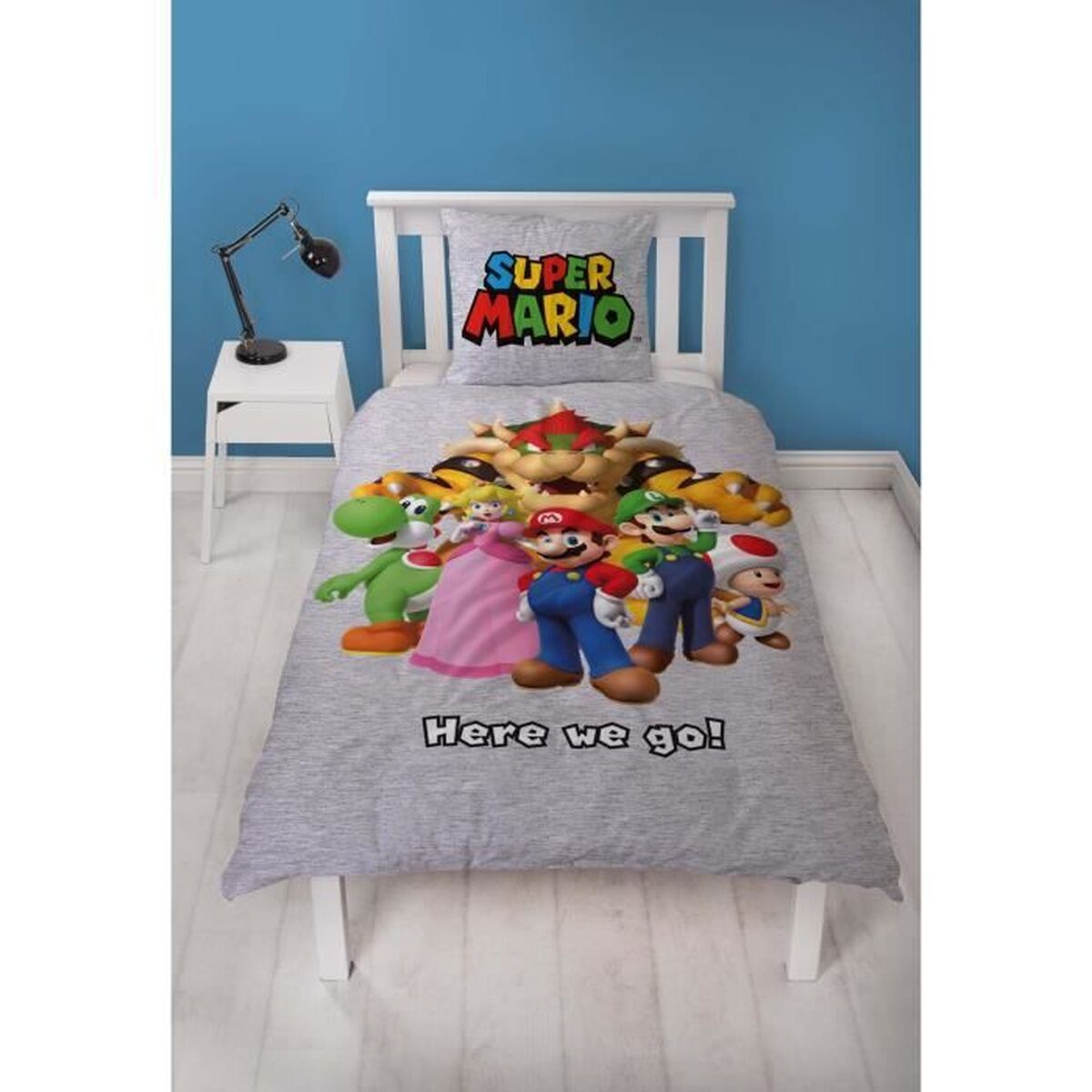 Duvet cover set Mario Bros Multicolour Double 2 Pieces