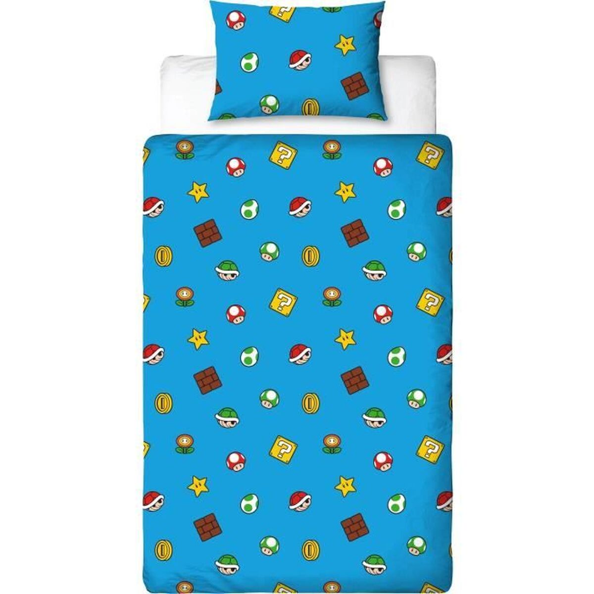 Duvet cover set Mario Bros 25 x 4 x 30 cm Multicolour Double 2 Pieces