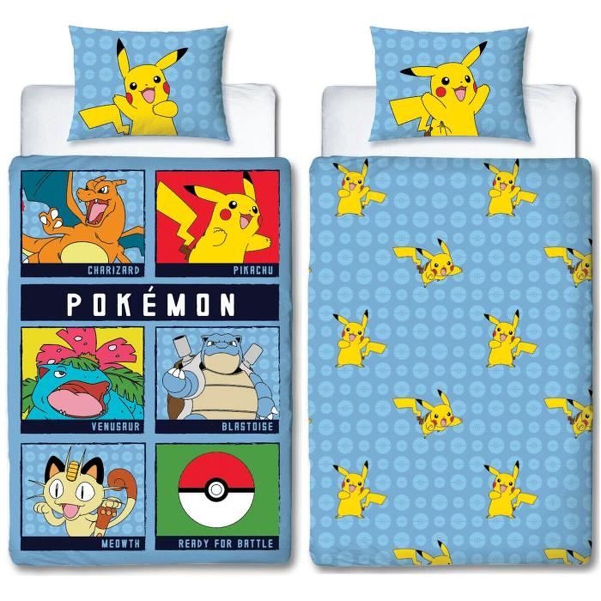 Duvet cover set Pokmon Multicolour Double 2 Pieces
