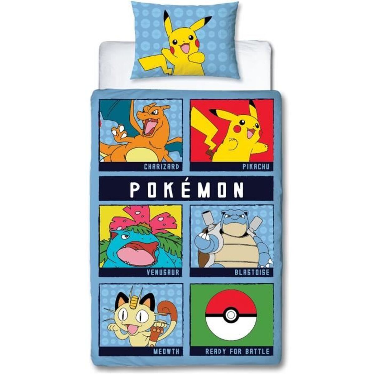 Duvet cover set Pokmon Multicolour Double 2 Pieces