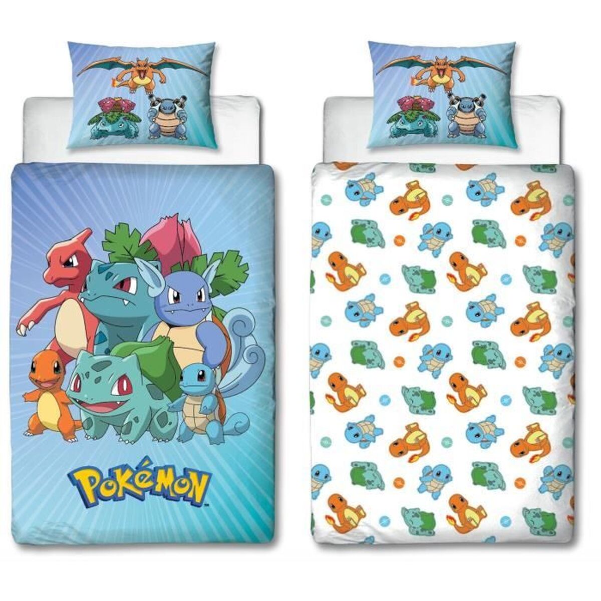 Duvet cover set Pokmon 25 x 4 x 30 cm Blue Double 2 Pieces