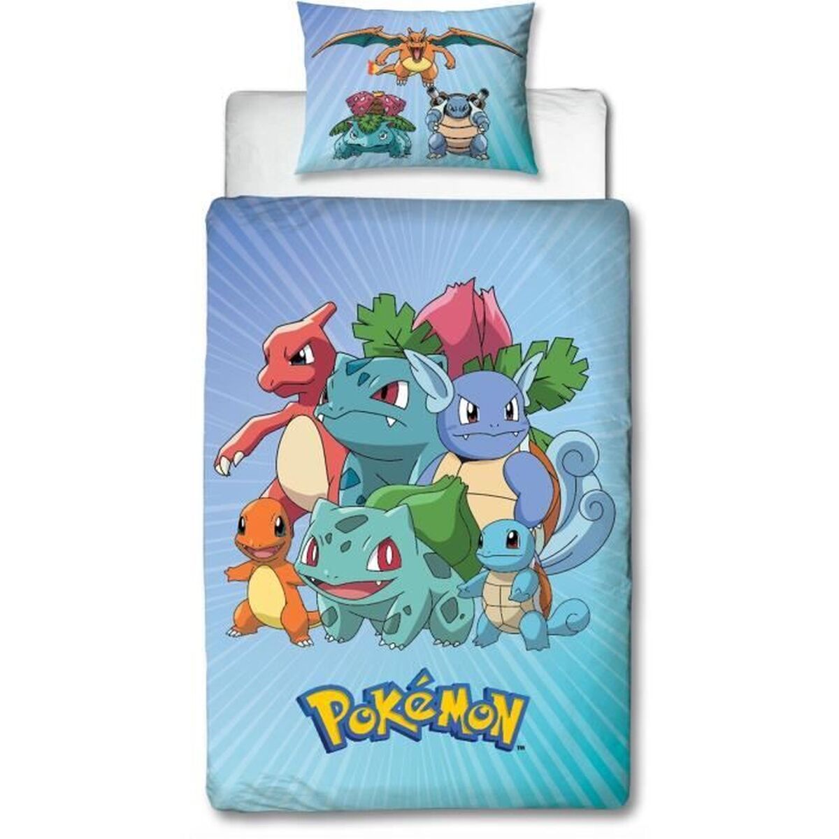 Duvet cover set Pokmon 25 x 4 x 30 cm Blue Double 2 Pieces