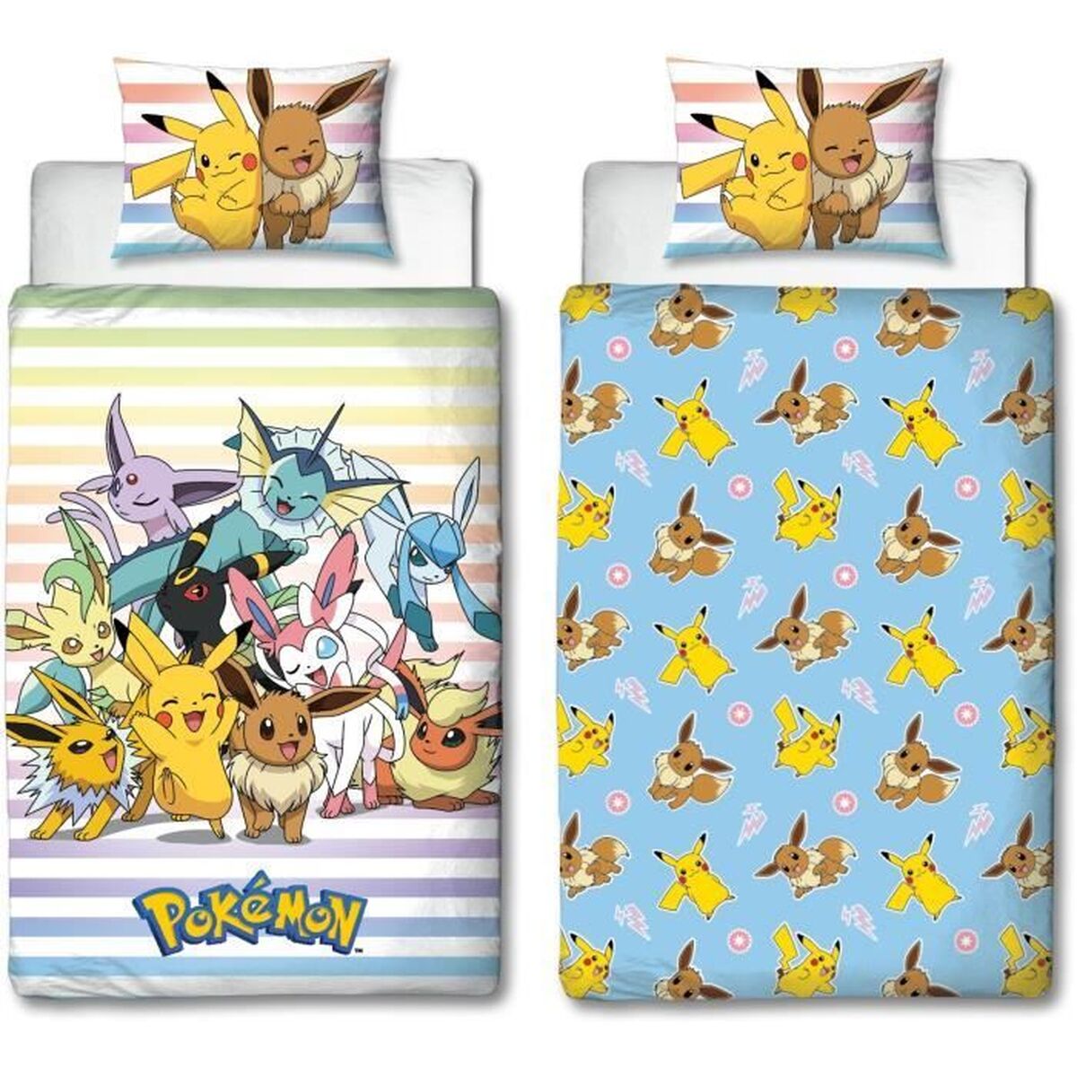 Duvet cover set Pokmon 25 x 5 x 30 cm Multicolour Double 2 Pieces