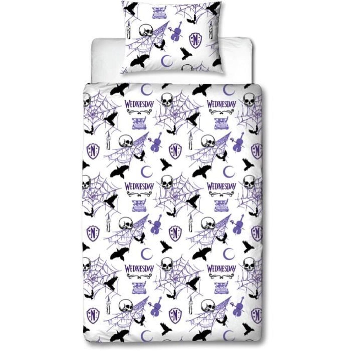 Duvet cover set Wednesday Multicolour Double 2 Pieces