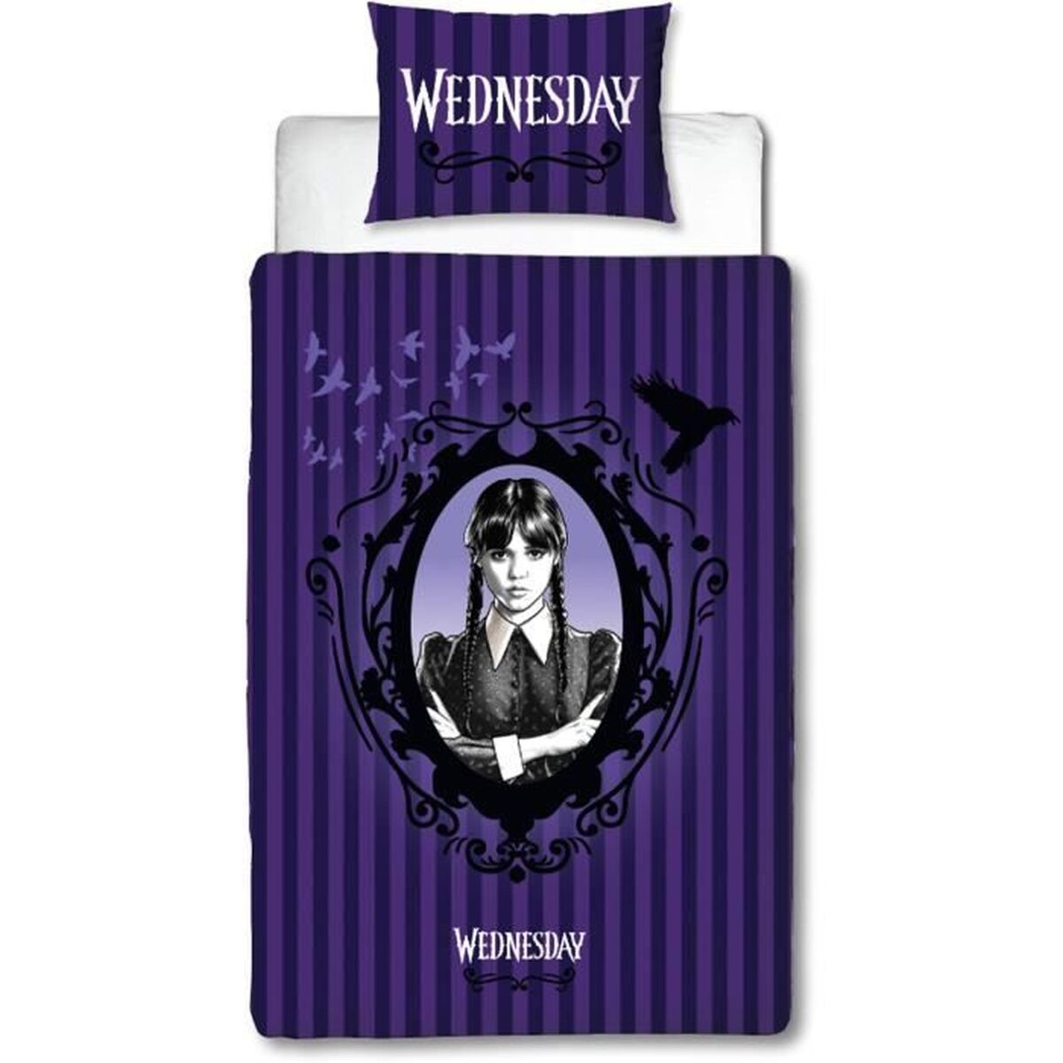 Duvet cover set Wednesday Multicolour Double 2 Pieces