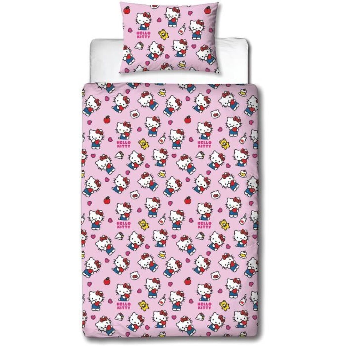 Duvet cover set Hello Kitty 25 x 5 x 30 cm Pink Double 2 Pieces
