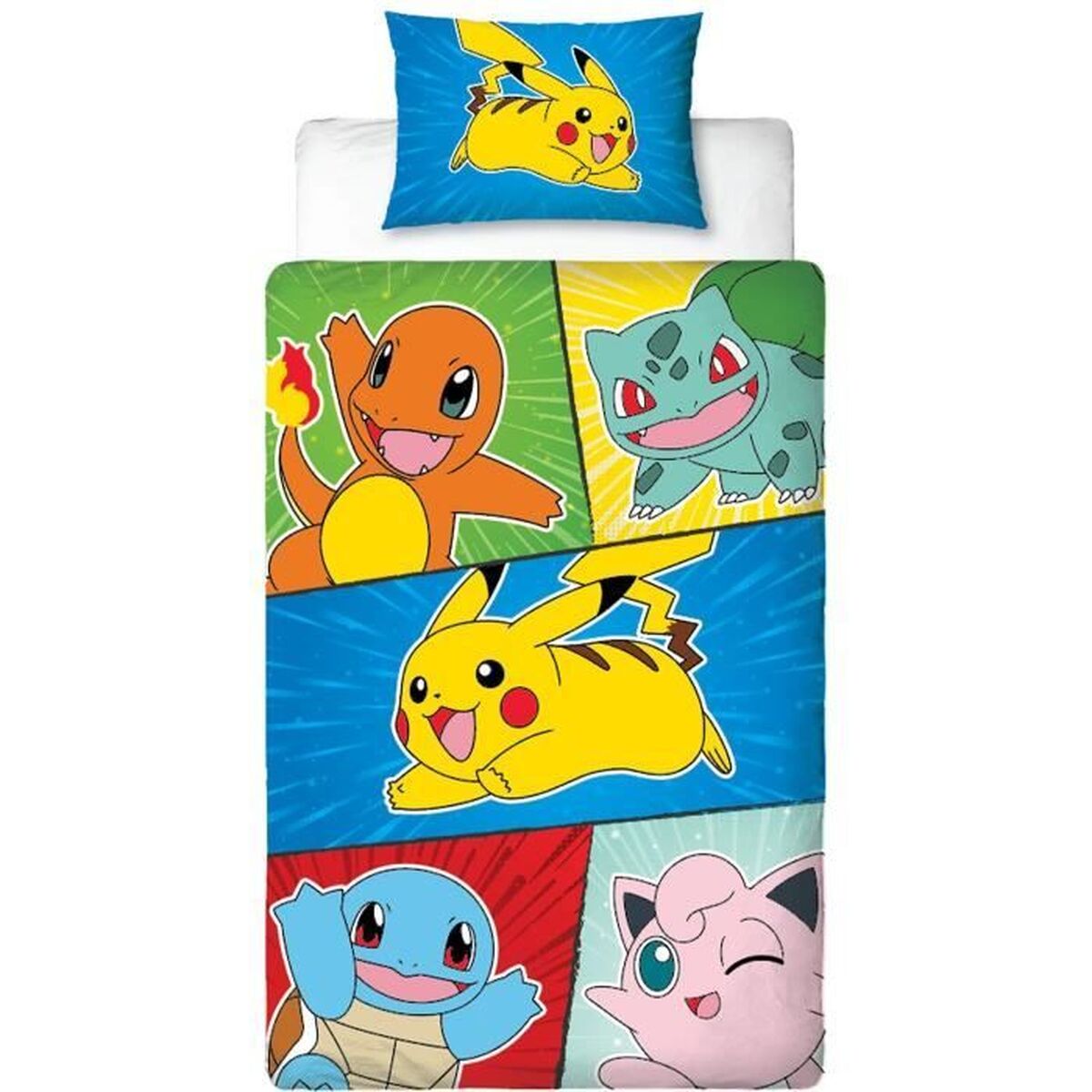 Duvet cover set Pokmon Multicolour Double 2 Pieces