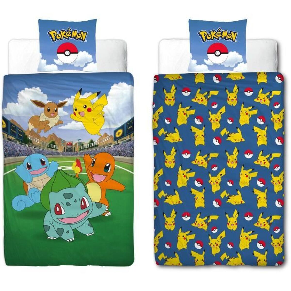 Duvet cover set Pokmon 25 x 4 x 30 cm Multicolour Double 2 Pieces