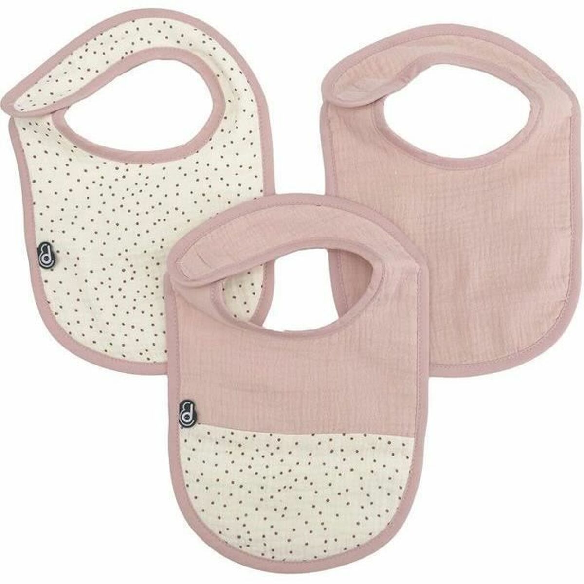 Bib Domiva Pink Cotton 3 Pieces (3 Units) Bib Domiva Pink Cotton 3 Pieces (3 Units)