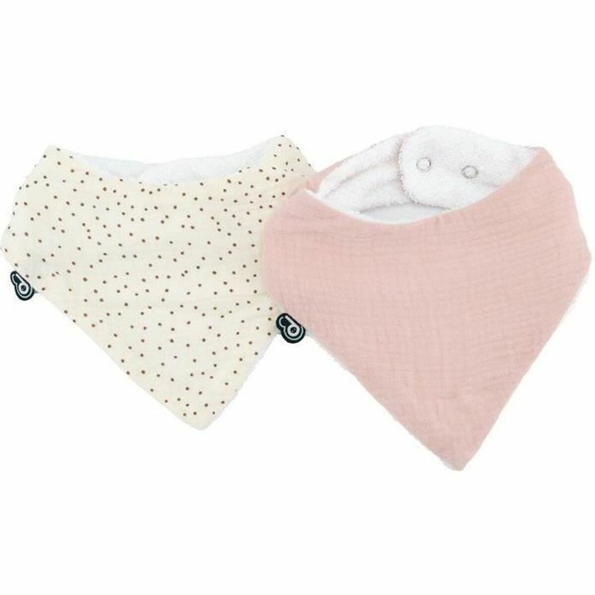 Bib Domiva Light Pink Cotton 2 Pieces (2 Units) Bib Domiva Light Pink Cotton 2 Pieces (2 Units)