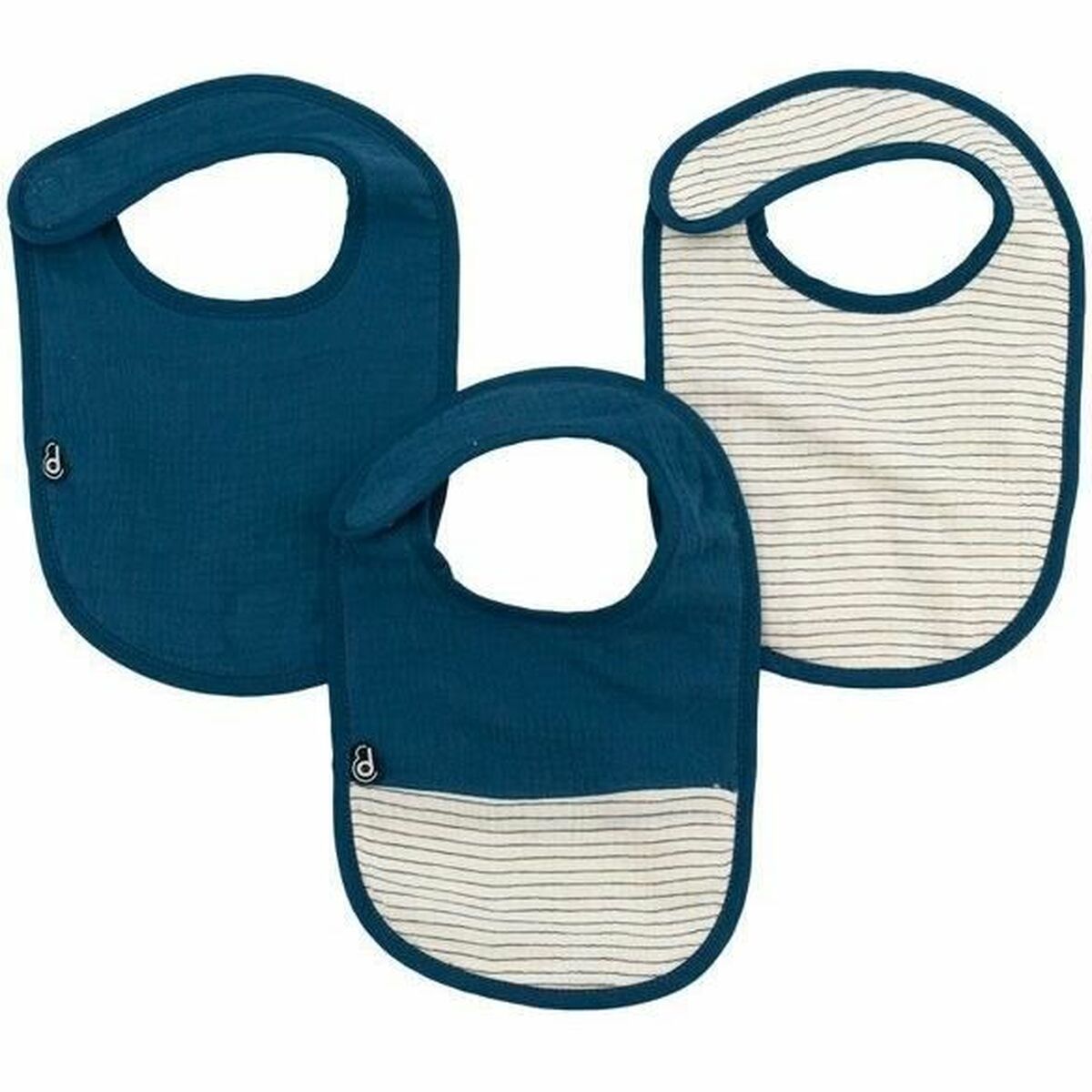 Bib Domiva Blue Cotton 3 Pieces (3 Units) Bib Domiva Blue Cotton 3 Pieces (3 Units)