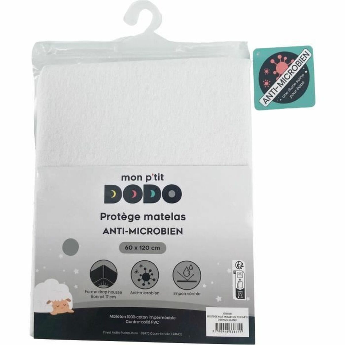 Cot protector P’TIT DODO  BABY  White 70 x 140 cm