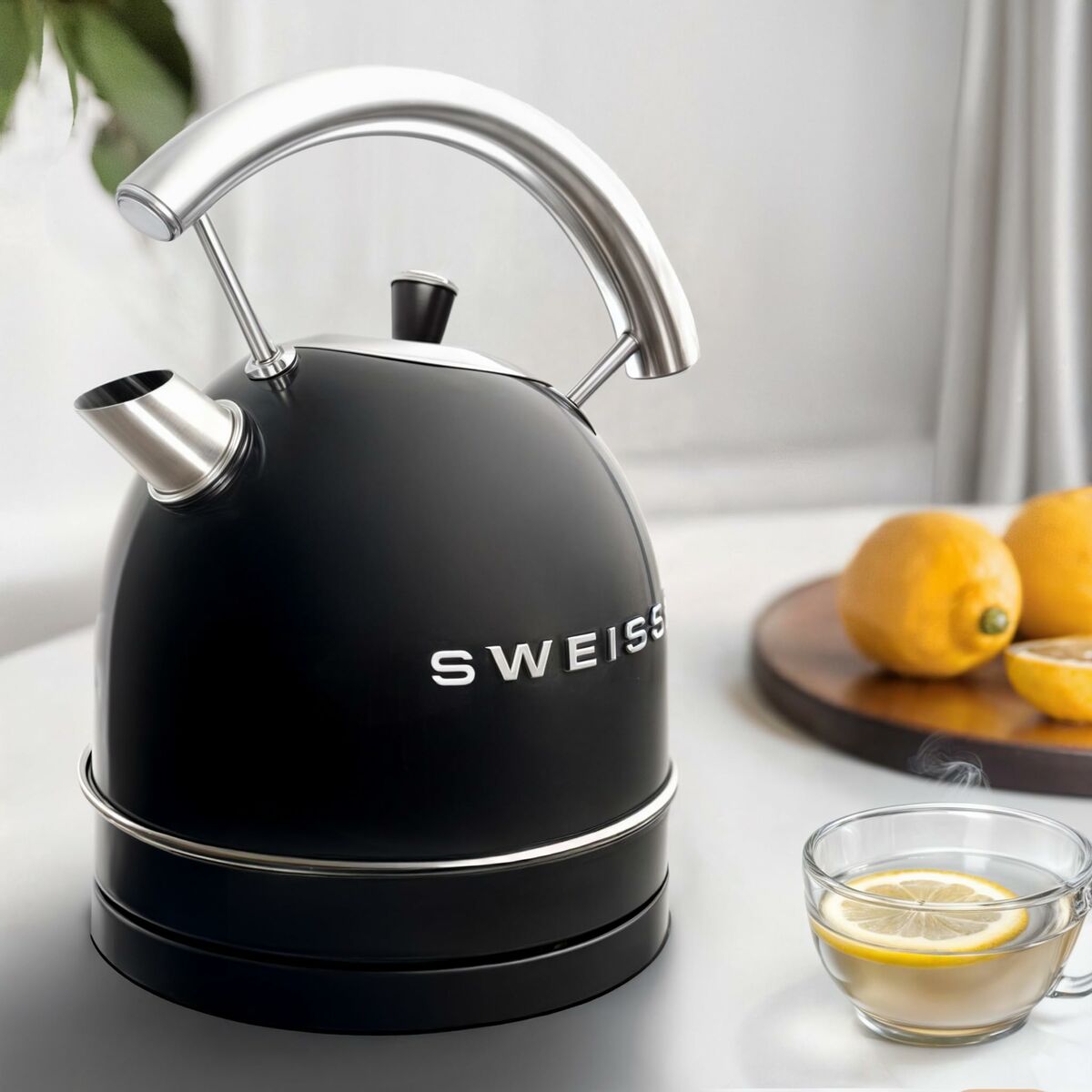 Kettle Sweiss KTL9 Black Stainless steel 2200 W 1,8 L