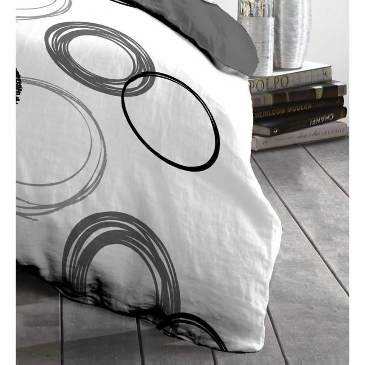 Nordic cover HOME LINGE PASSION Audace Grey Light grey 140 x 200 cm