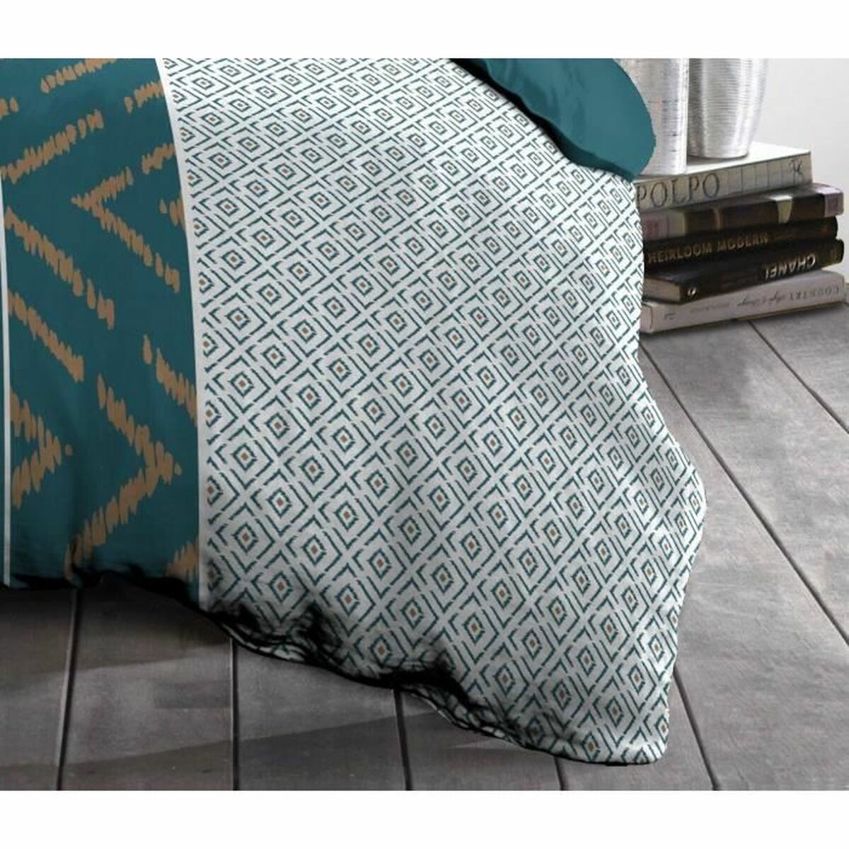 Nordic cover HOME LINGE PASSION Ethno Green 240 x 260 cm