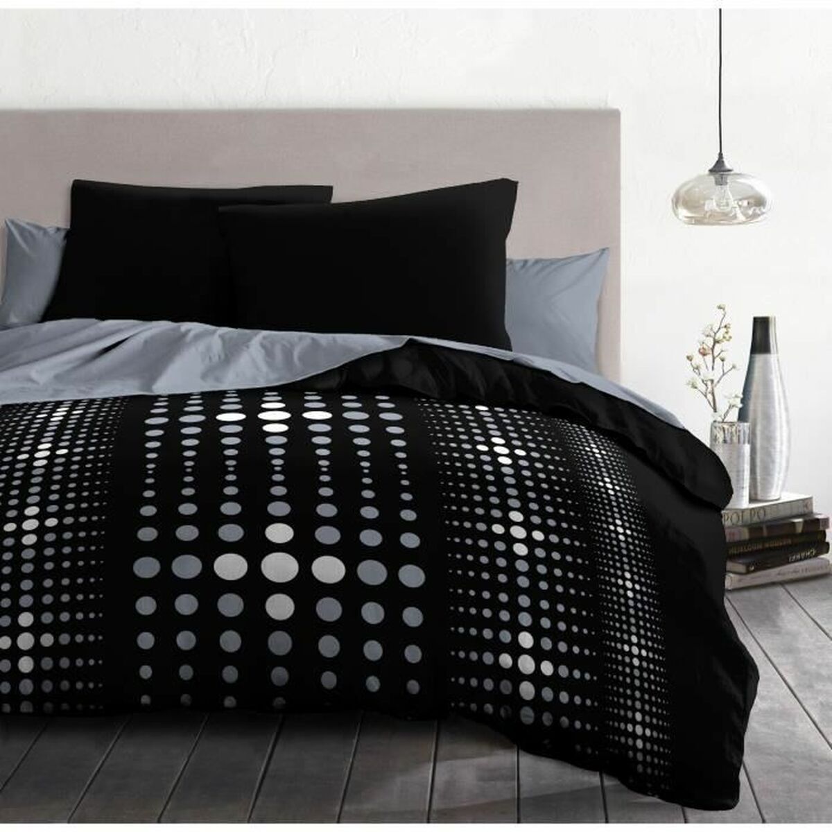 Nordic cover HOME LINGE PASSION Black 240 x 260 cm