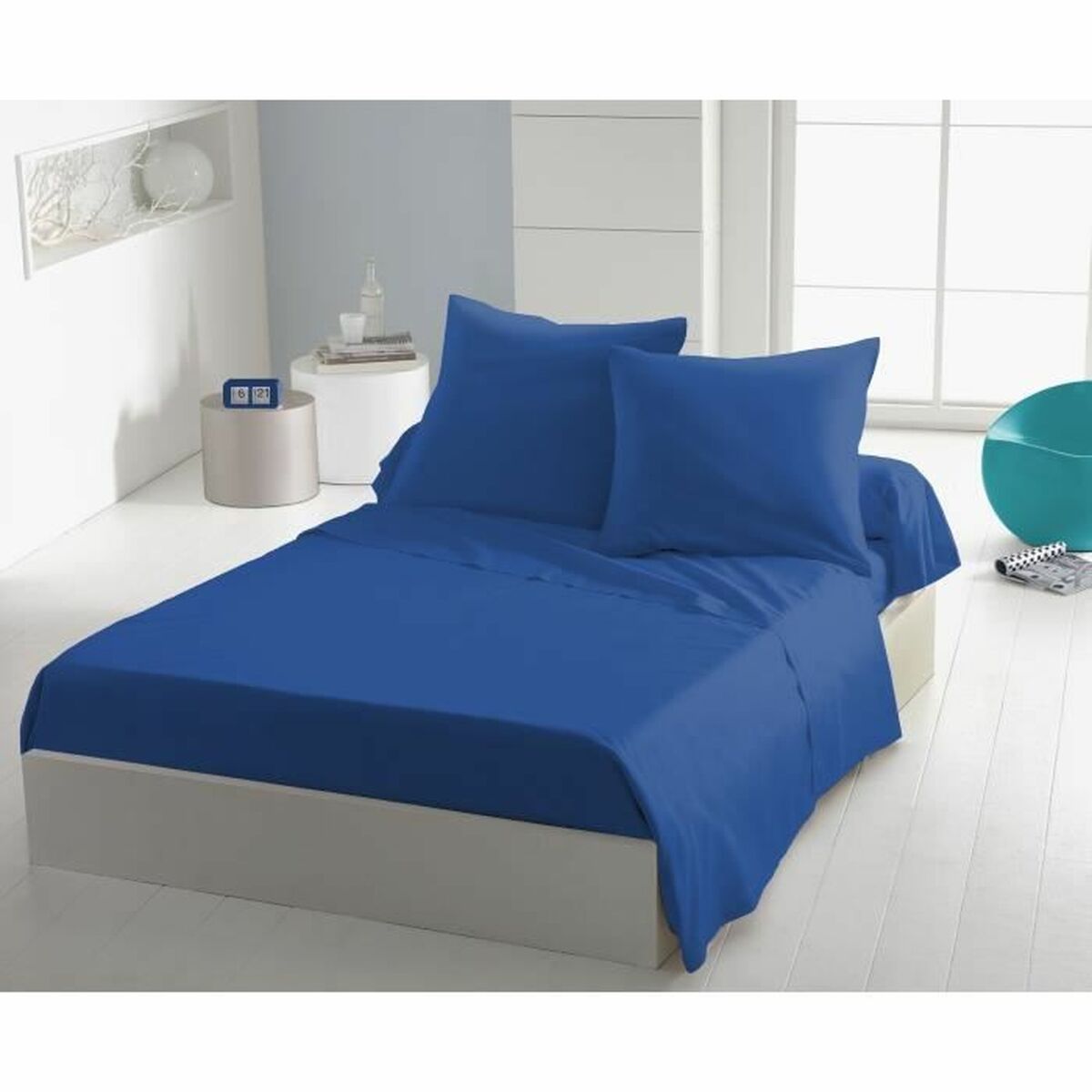 Bedding set HOME LINGE PASSION Flat sheet Blue Super king Bedding set HOME LINGE PASSION Flat sheet Blue Super king