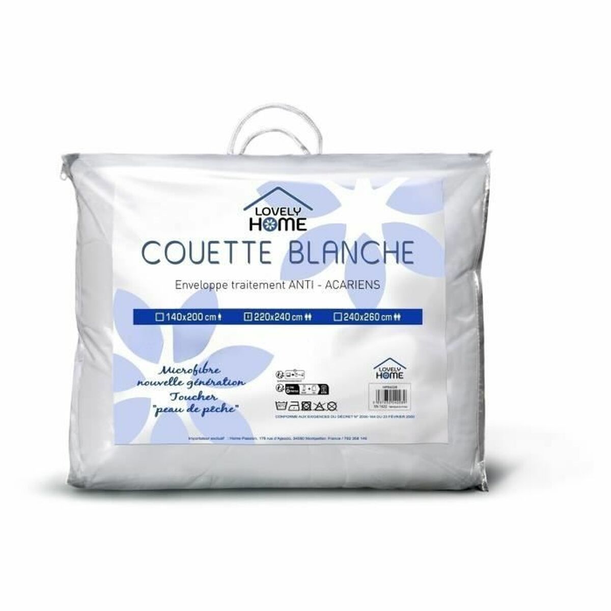 Duvet Lovely Home White 220 x 240 cm