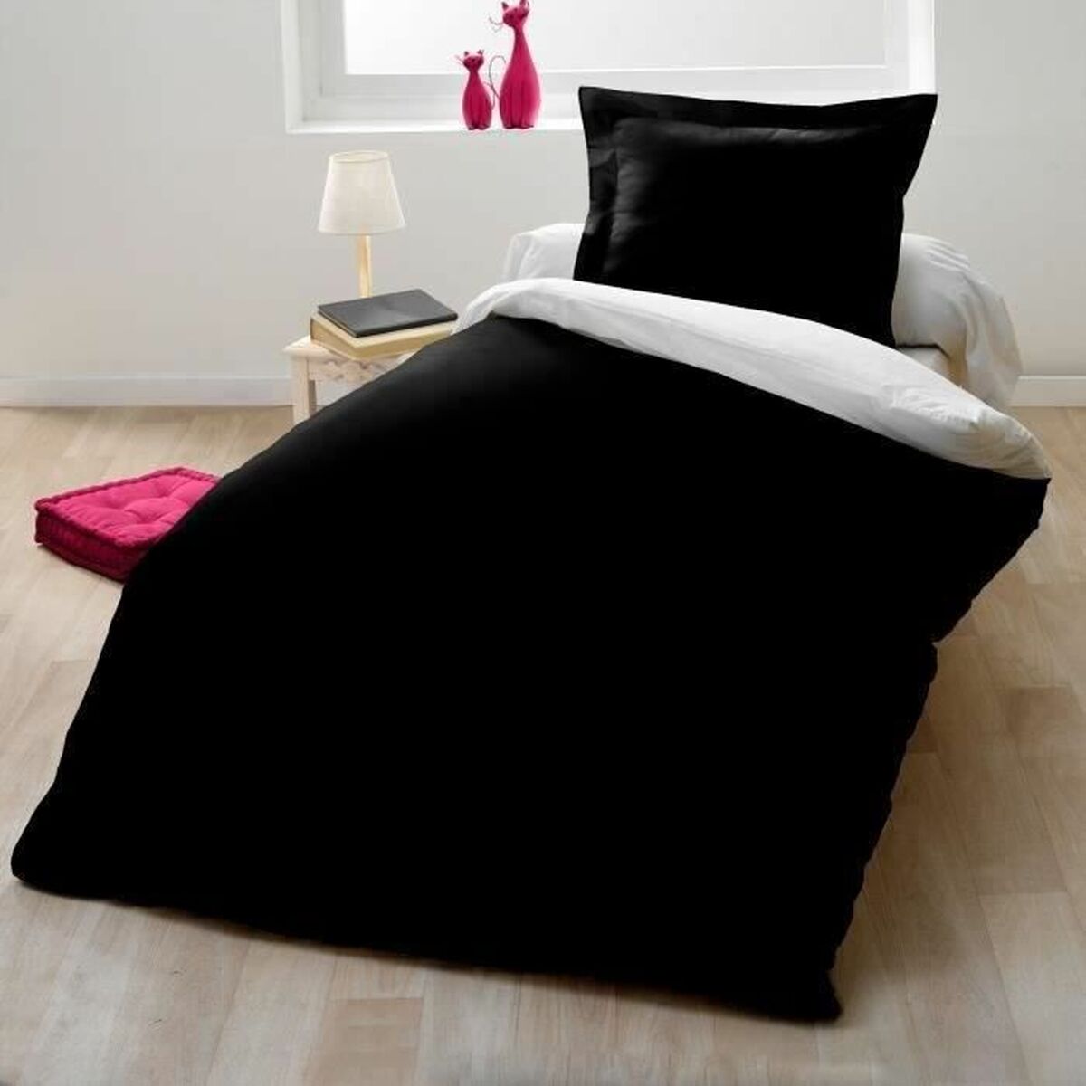 Nordic cover Lovely Home Black Bicoloured 140 x 200 cm Nordic cover Lovely Home Black Bicoloured 140 x 200 cm