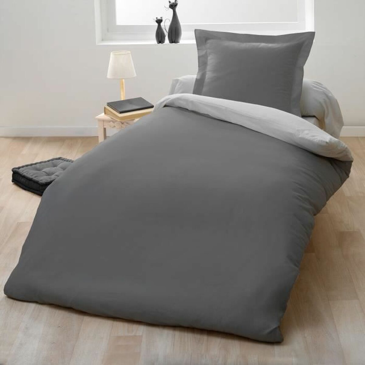 Nordic cover Lovely Home Grey Bicoloured 140 x 200 cm Nordic cover Lovely Home Grey Bicoloured 140 x 200 cm