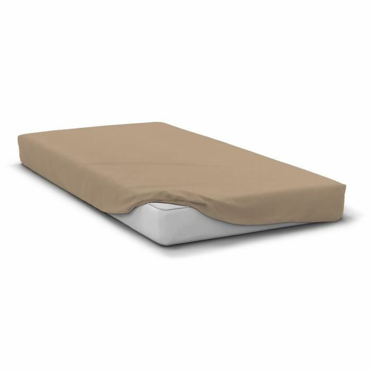 Fitted bottom sheet HOME LINGE PASSION Beige Single 90 x 190 + 30 cm
