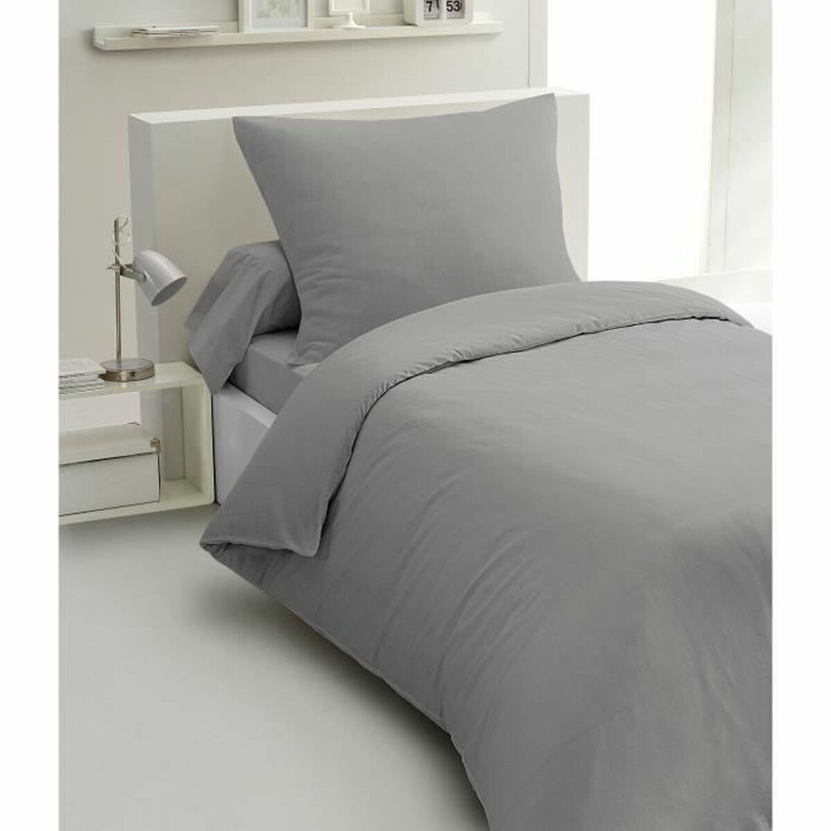 Duvet cover set HOME LINGE PASSION Light grey Double 2 Pieces