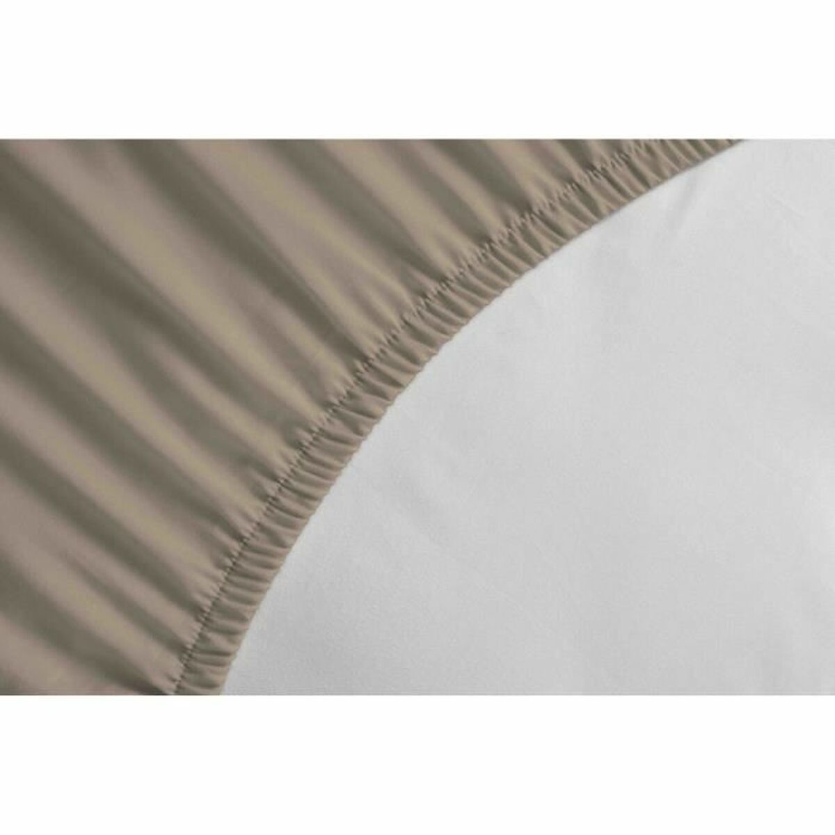 Fitted bottom sheet HOME LINGE PASSION Beige King size 160 x 200 + 30 cm