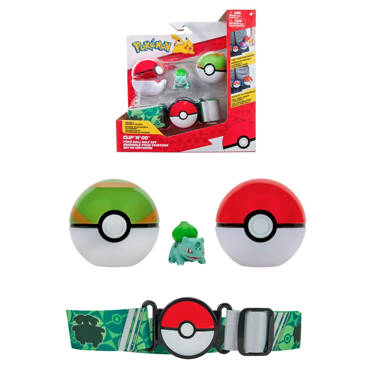 Action Figure PokÃ©mon Clip belt ‘N’ Go – Bulbasaur 5 cm