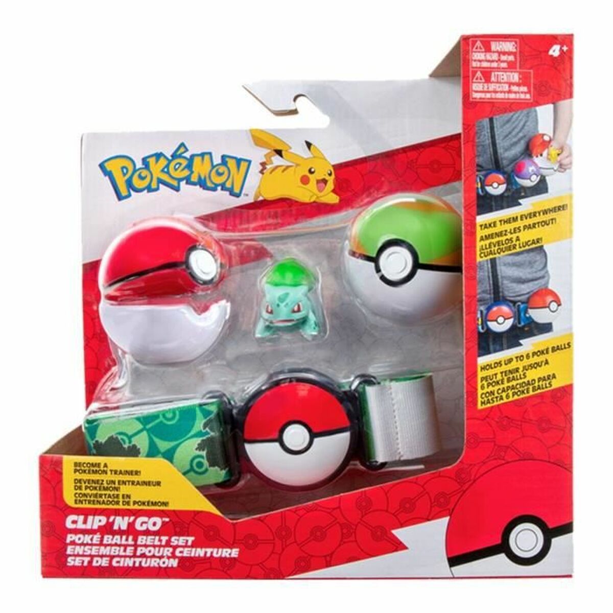 Action Figure PokÃ©mon Clip belt ‘N’ Go – Bulbasaur 5 cm