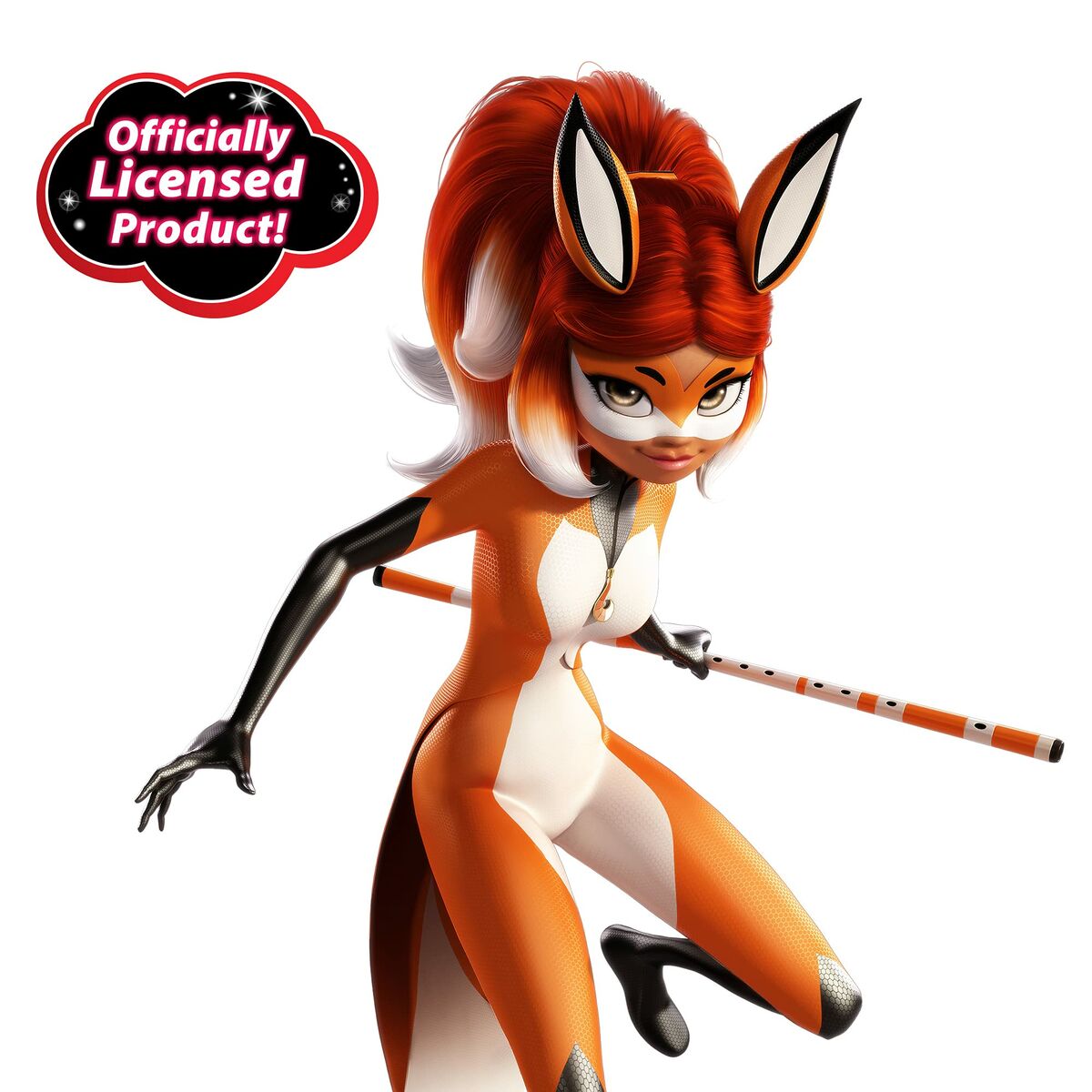 Costume for Children Miraculous: Tales of Ladybug & Cat Noir Transformation Set – Rena Rouge Orange 4 Pieces