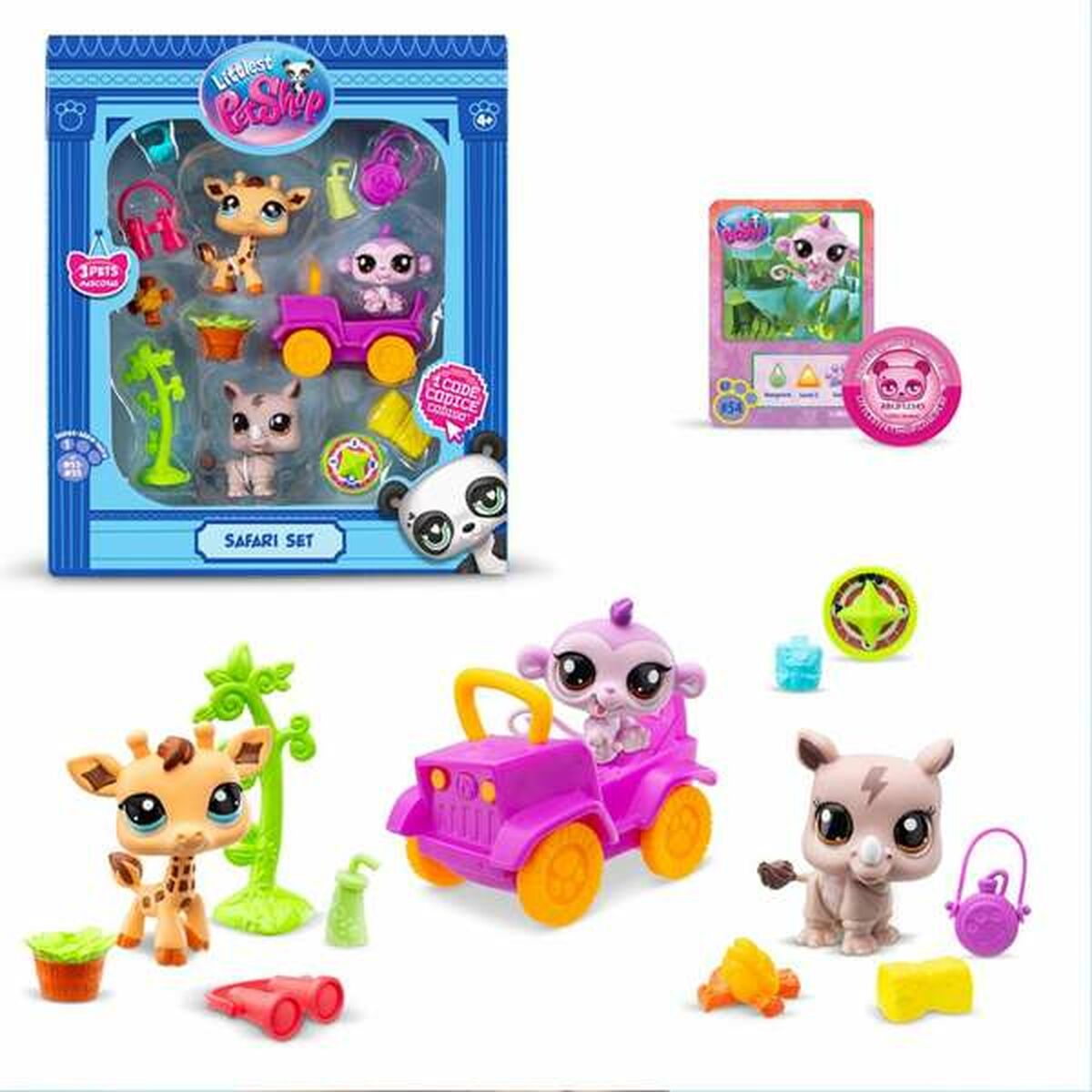 Playset Bandai Littlest Pet Shop SAFARI 8 Pieces Playset Bandai Littlest Pet Shop SAFARI 8 Pieces