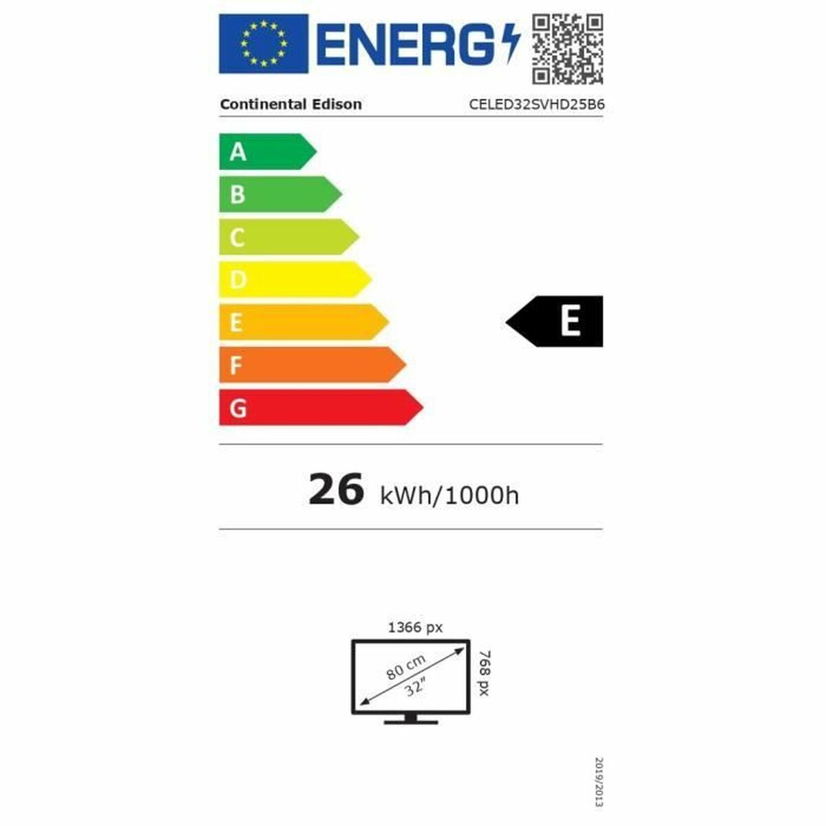 Smart TV Continental Edison CELED32SVHD25B6 QLED HD 32″