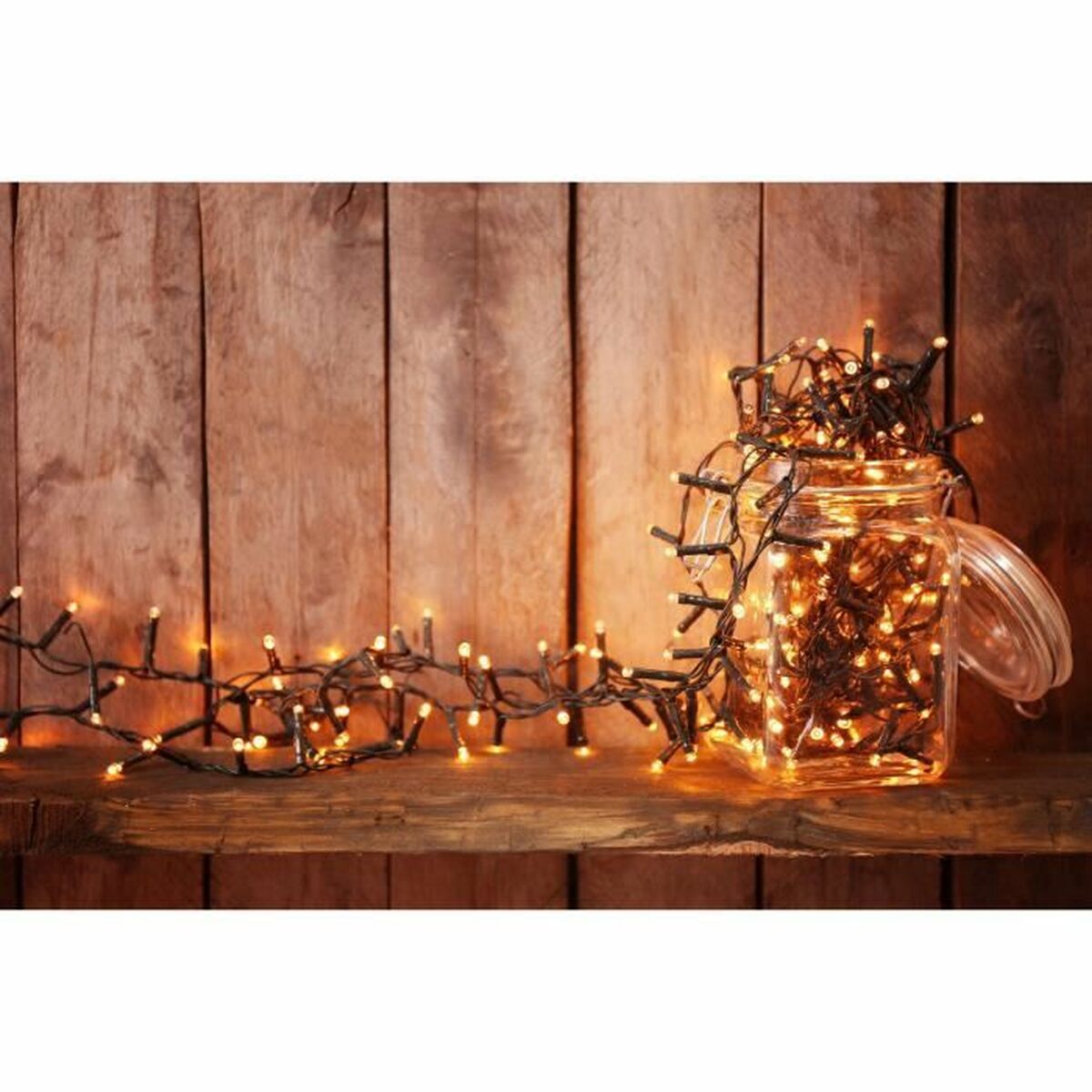 Wreath of LED Lights Lumisky YOGY SOLAR WARM 400 LEDS Black noir 1 W