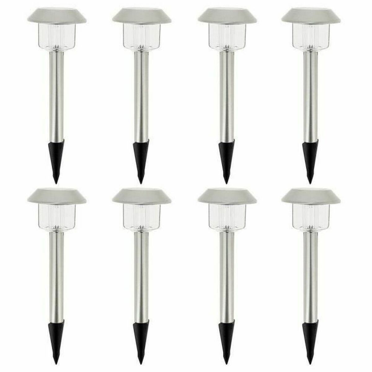 Solar lamp Lumisky Alesia LED Silver Stainless steel Cool White (8 Units) Solar lamp Lumisky Alesia LED Silver Stainless steel Cool White (8 Units)