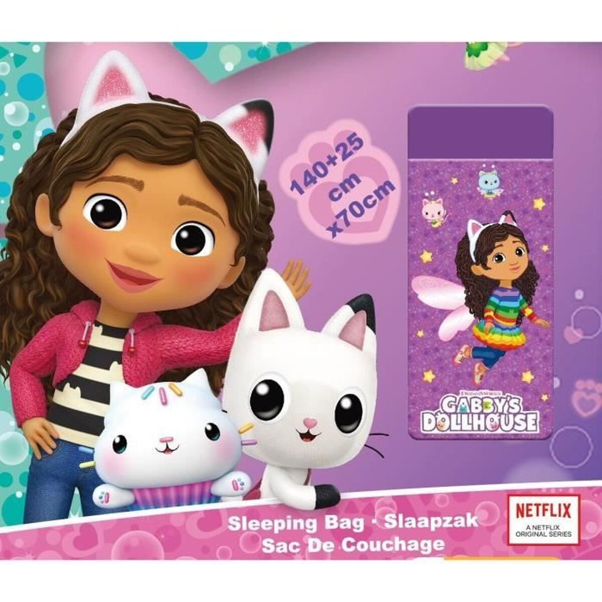 Blanket Gabby’s Dollhouse Multicolour animals