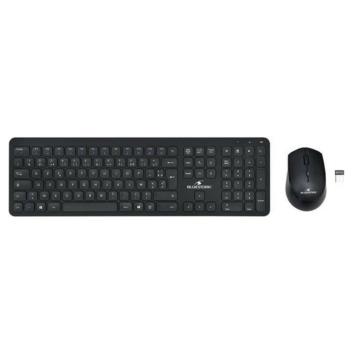 Keyboard and Mouse Bluestork Easy Slim AZERTY Black French Keyboard and Mouse Bluestork Easy Slim AZERTY Black French