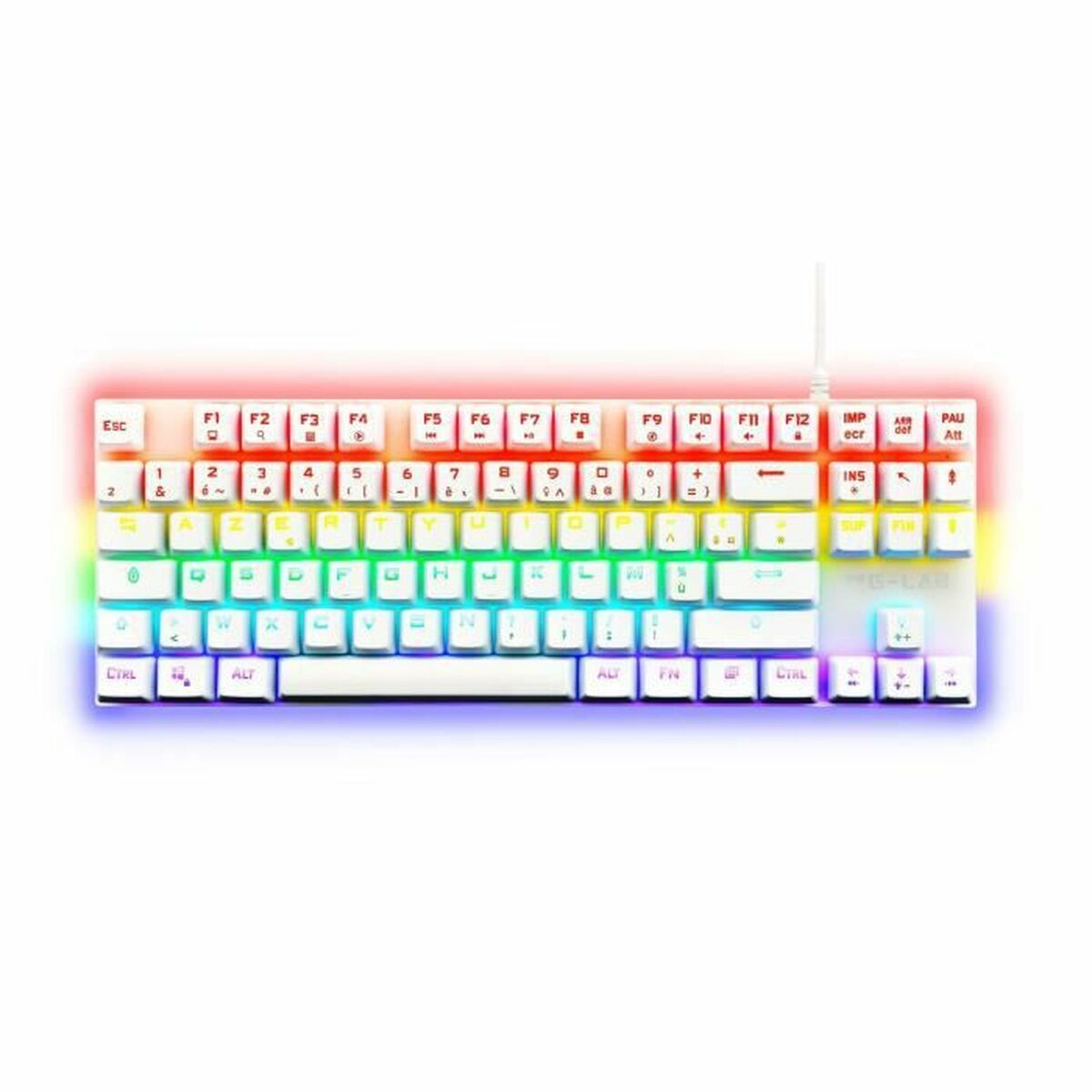 Gaming Keyboard The G-Lab Mercury AZERTY White Gaming Keyboard The G-Lab Mercury AZERTY White