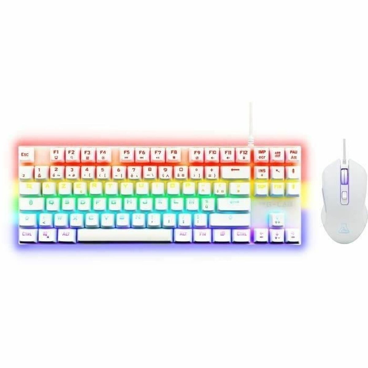 Keyboard with Gaming Mouse The G-Lab MERCURY W White Keyboard with Gaming Mouse The G-Lab MERCURY W White
