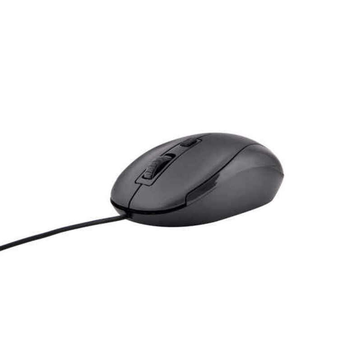 Mouse with Cable and Optical Sensor Bluestork M-W-OFF10 Black 1200 DPI Mouse with Cable and Optical Sensor Bluestork M-W-OFF10 Black 1200 DPI
