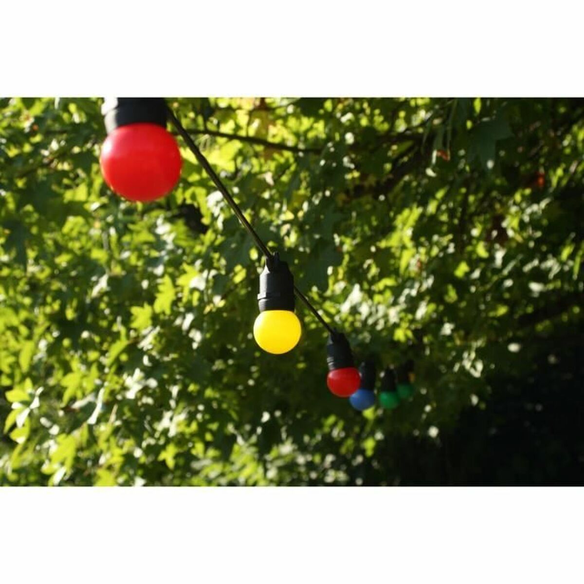 Wreath of LED Lights Black Multicolour 5 m LED