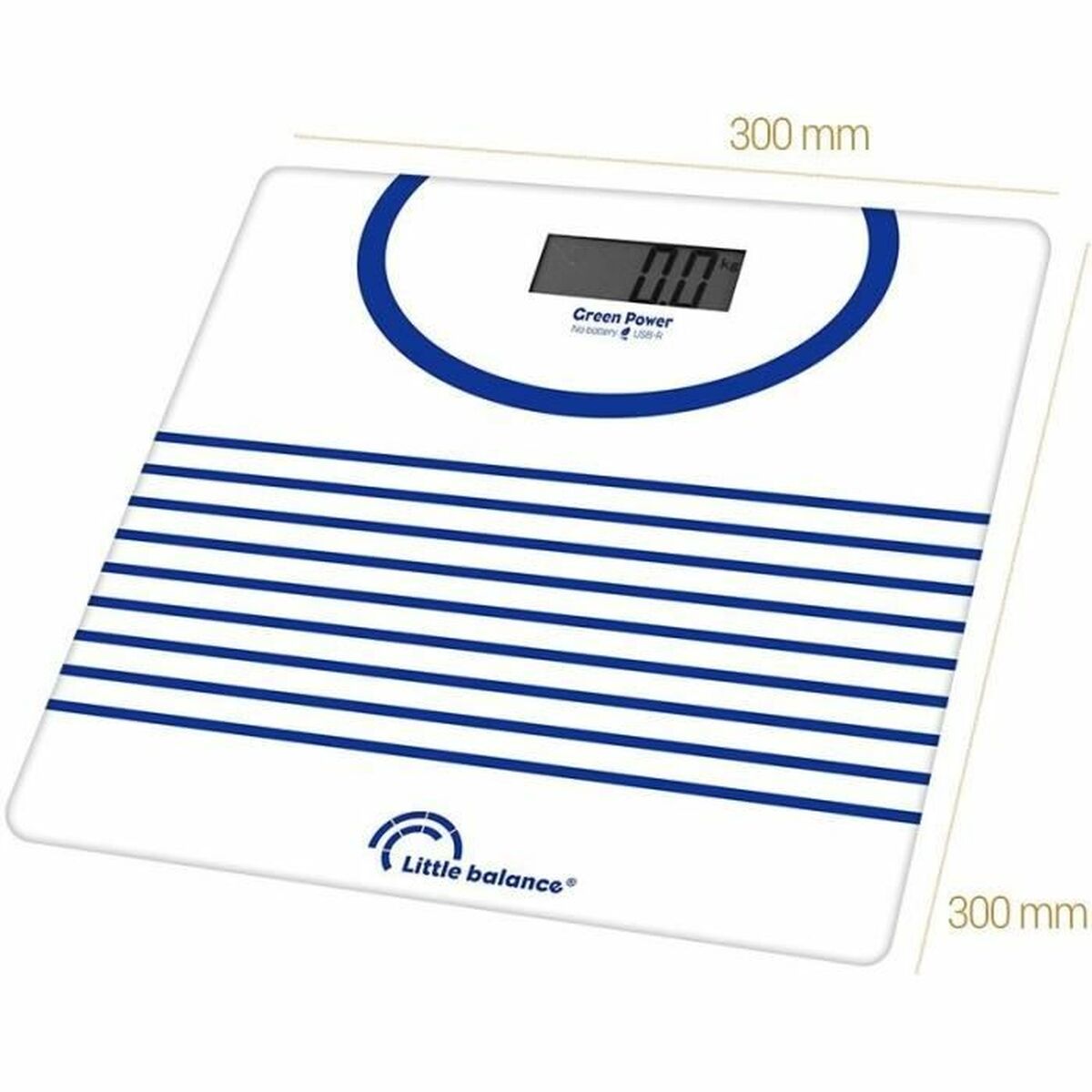 Digital Bathroom Scales Little Balance 8655 Blue/White 180 kg