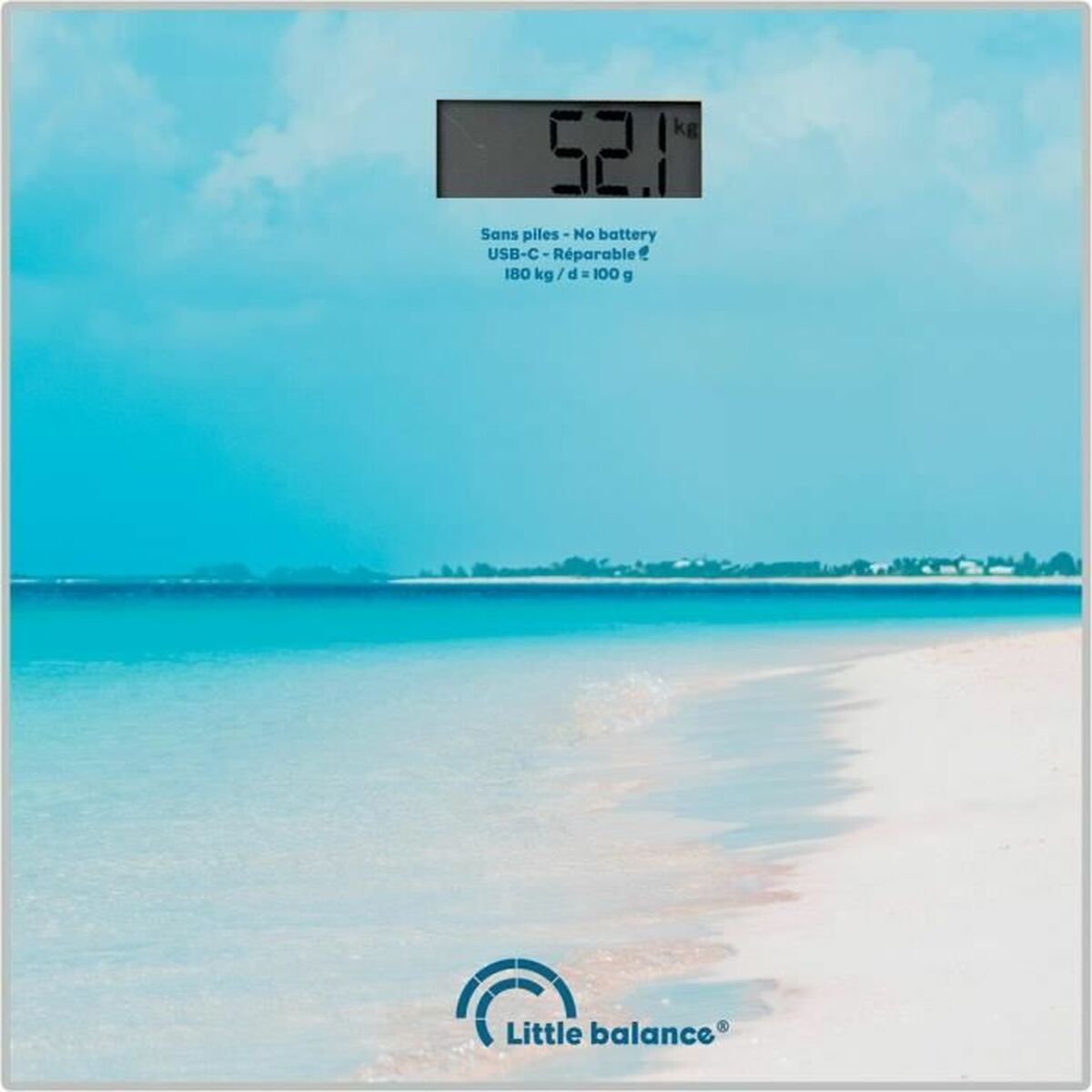 Digital Bathroom Scales Little Balance Caribe Blue